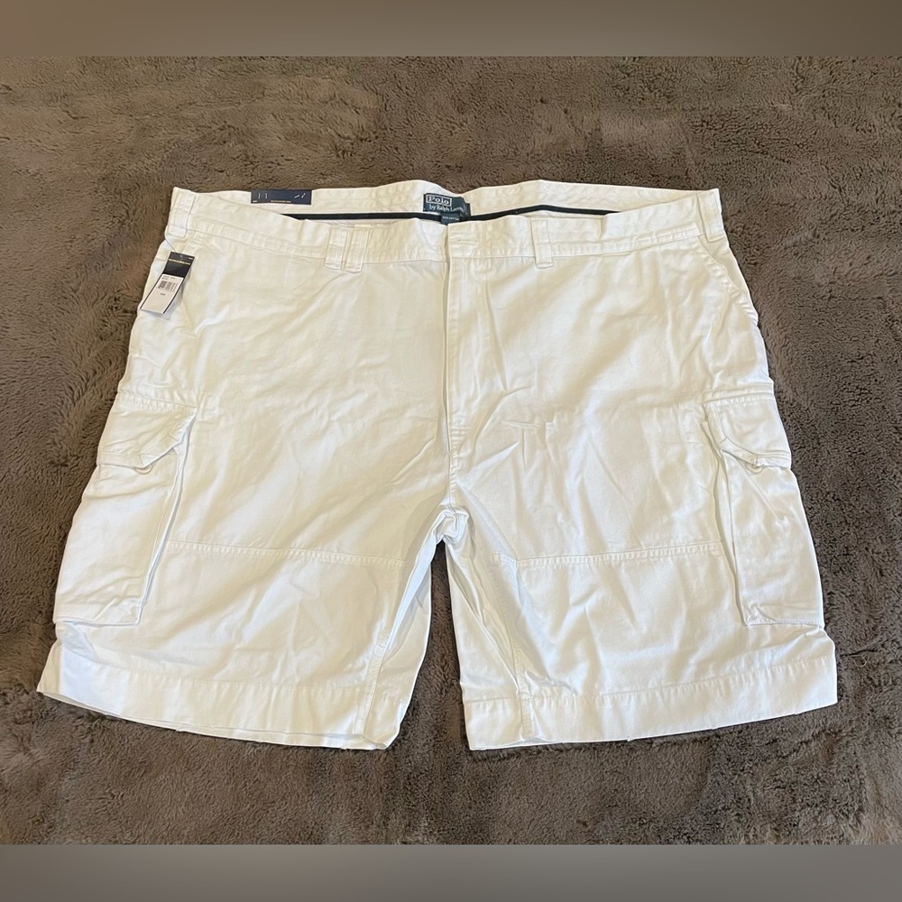 Polo Cargo Shorts 100% Cotton Size 56B color White